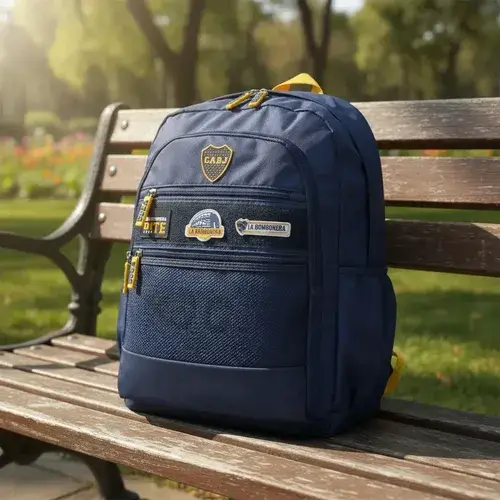 Combo Mochila Reforzada + Carpeta Escolar Boca Juniors Cabj 10