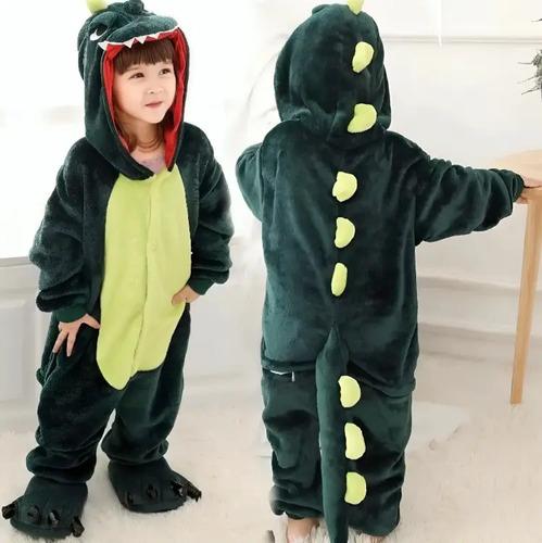Pijama Dinosaurio Enterito Infantil Suave Abrigado Premium 4