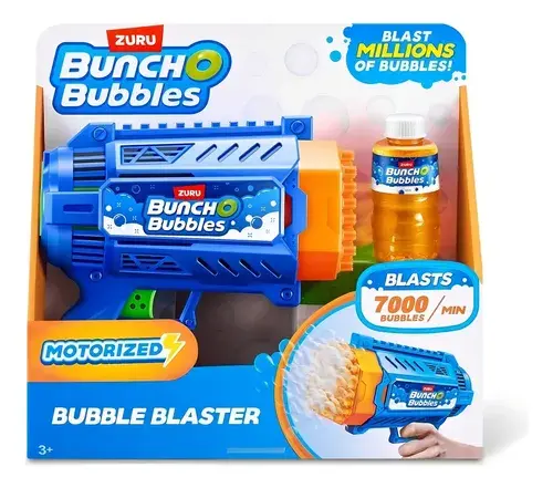 Pistola Mini De Burbujas Zuru Bubble Blaster Azul Para Niños 2