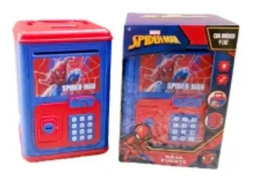 Alcancía Caja Fuerte Spider-man Sebigus Azul Con Luz Y Sonido Spiderman 4