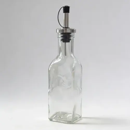 Aceitero Vidrio Con Dosificador Acero Inox 200ml 3