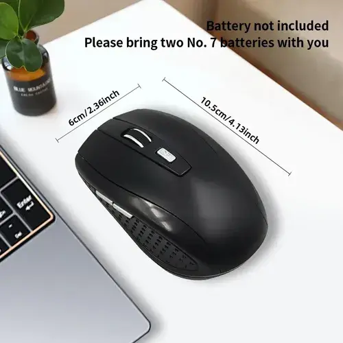 Mouse Inalámbrico Guiheng 2.4ghz 1600dpi 3 Botones Usb Nano Black04 2