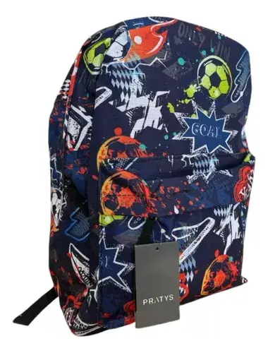 Mochila Escolar Dibujos Futbol Cohete Niños Primaria Grande 14
