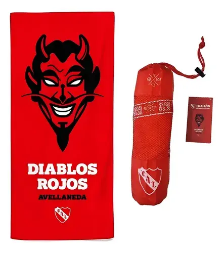Toallon Secado Rapido Clubes Futbol 70x150 Original + Bolso 7