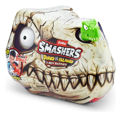 Dinosaurio T-rex Battle Smashers Dino Island Sorpresas Color Verde