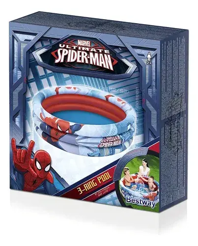 Pileta Pelotero Inflable Spiderman Para Bebes Niños 122cm 3