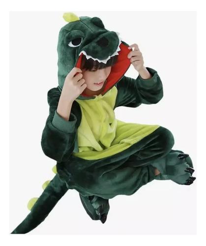 Pijama Dinosaurio Enterito Niños Suave Disfraz Abrigado Dino 4