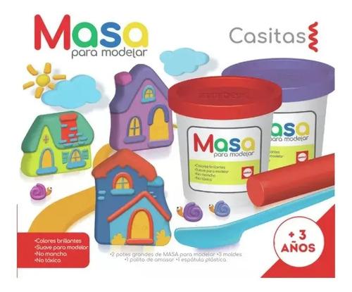 Masa Para Moldear Modelo Casitas Colirdo 2 Potes Antex Multicolor 3