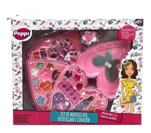 Set De Maquillaje Belleza Corazon Esmalte Pinturitas Labial 5