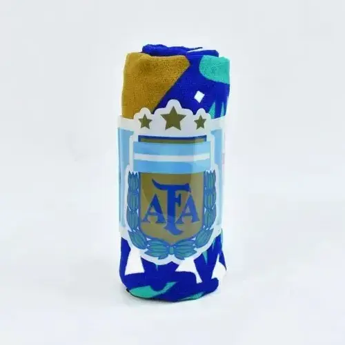 Toallon Lona Gigante Escudo Futbol Microfibra Playero Color Azul Afa Argentina 3