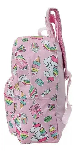 Mochila Escolar Dibujos Futbol Cohete Niños Primaria Grande Color Rosa Diseño De La Tela Unicornio 4