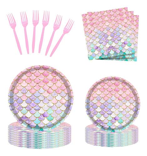 Kit De Decoracion Tematica De Sirena Para Fiestas, 96 Piezas