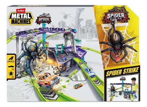 Pista Spider Strike Garage Araña Metal Machines - Zuru Multicolor 8