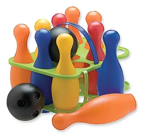 Juego De Bowling Infantil Duravit Modelo 404 Plástico 12 Pinos 2 Bolas