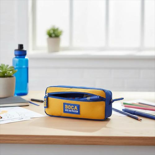 Cartuchera Boca Juniors Estuche Escolar Fútbol Licen Color Boca Escudo 1 8