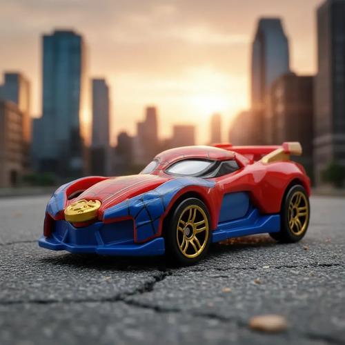 Autito Metalico Spiderman 7cm Escala1:64 Hombre Araña Marvel Spiderman Rojo 3
