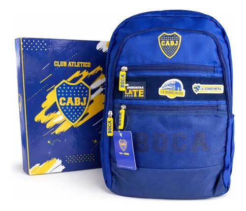 Combo Mochila Reforzada + Carpeta Escolar Boca Juniors Cabj