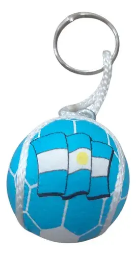 Llavero De Pelota De Argentina Accesorio Deportivo Resistent Azul Claro 4