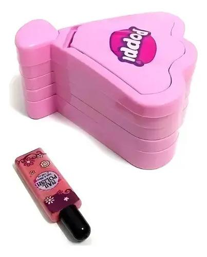 Set Maquillaje Abanico Infantil Pinturitas + Espejo Niñas 3