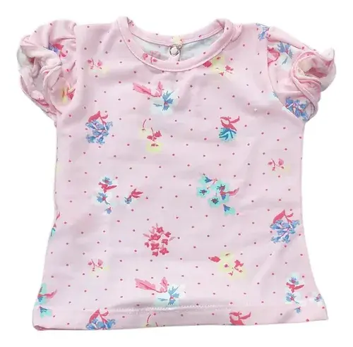 Conjunto Bebe Beba Remera Pollera Con Flores Algodón Premium 13