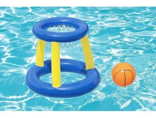 Aro De Basket Con Pelota Pileta Chicos Inflable Verano Agua 12