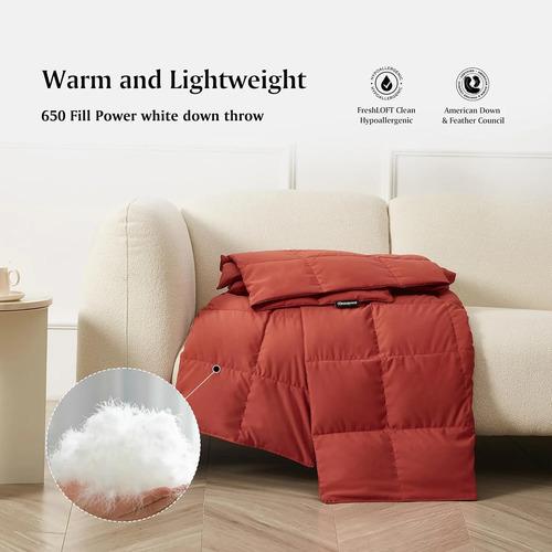 Manta Beautyrest Plumón 152x178 Empacable Suave Roja Abrigo Rojo 3