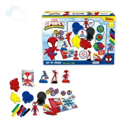 Spider-man Set De Mesa Con Masas,moldes Y Figuras Para Armar Spidey 2