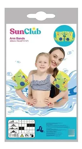 Brazaletes Inflables Sunclub Dinosaurio Salvavidas Niño Modelo 32132 Amarillo 3