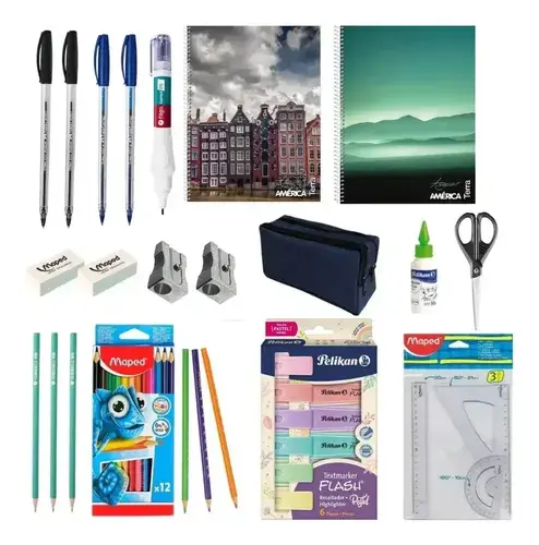Combo Utiles Escolares Secundaria + Cuadernos + Cartuchera