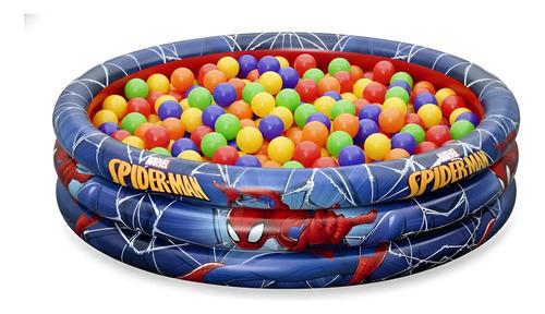 Pileta Pelotero Inflable Spiderman Para Bebes Niños 122cm 11