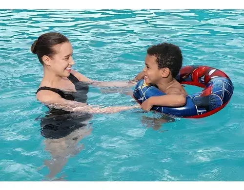 Flotador Inflable Circular Para Niños Bestway Spider-man, 56 Cm, Color Rojo 7