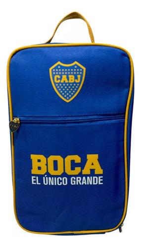 Bolso Botinero Boca Juniors Botines Futbol Neceser Original Azul 6