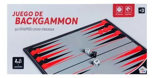 Juego De Mesa Backgammon Tablero Magnetico Plegable Kids Clu