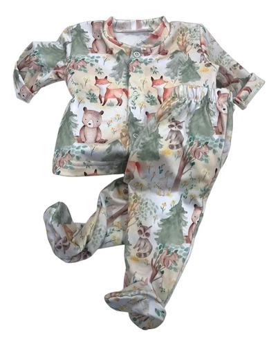 Set Bebe Conjunto 2 Piezas Recien Nacido Modal Frisado 2