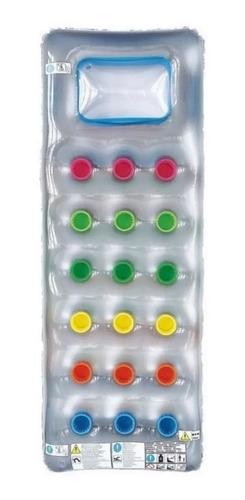 Combo X2 Colchoneta Inflable Cama Pileta Piscina Porta Vasos Vs 4