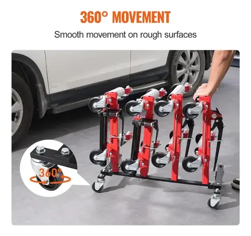 Estante Vevor Para Carritos De Rueda Con Ruedas Organizador Negro 7