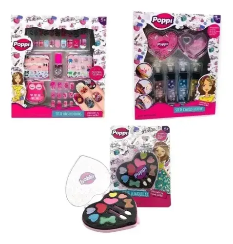 Set Super Combo Maquillaje + Uñas + Set De Cabello + Tatuaje 8