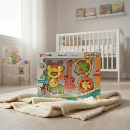 Set De Sonajeros Para Bebé Didácticos Sensoriales 5 Piezas Varios 2