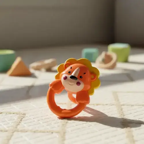 Sonajero Elefante Colores Brillantes Para Bebe Baby Gus Naranja León