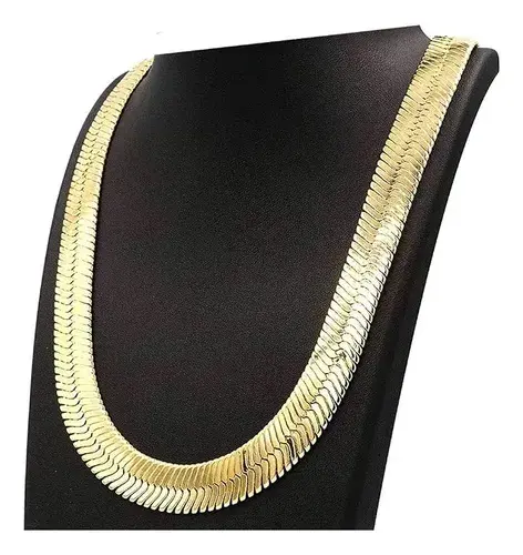 Collar Cadena Espiga Dorada 11mm Unisex Dorado