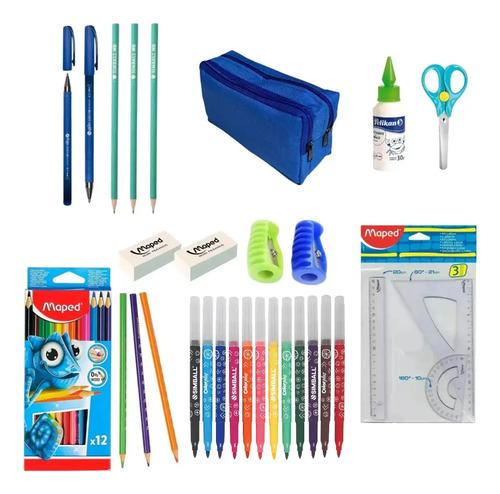 Combo Utiles Escolares + Cartuchera Kit Primaria Completo
