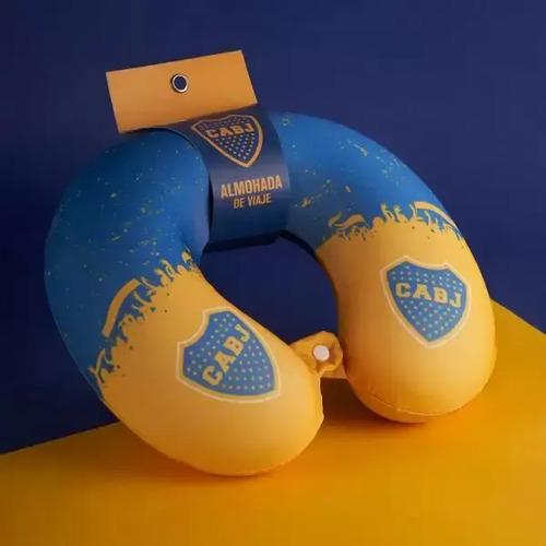 Cuello Viaje Almohada Viscoelastica Avion Micro Boca River Diseño De La Tela Fútbol 2