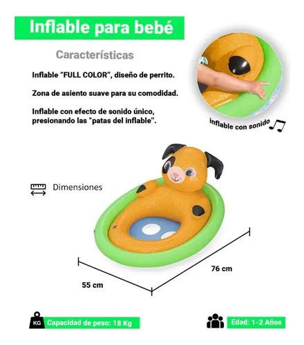 Asiento Flotador Para Bebe Inflable Animalitos C Pasa Pierna 14