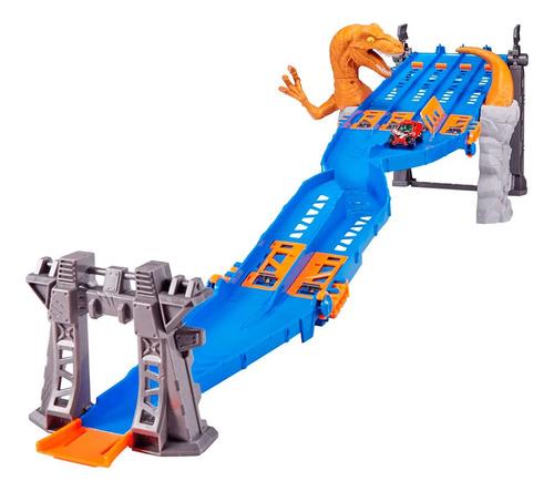 Pista De Auto Ataque De T-rex 4 Carriles Metal Machines Zuru Dino 5