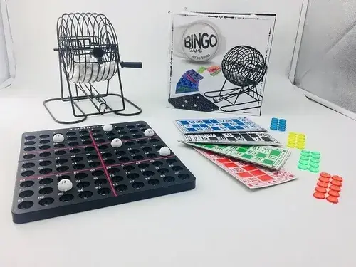 Juego De Bingo Loteria Con Bolillero Metalico 90 Bolillas 4