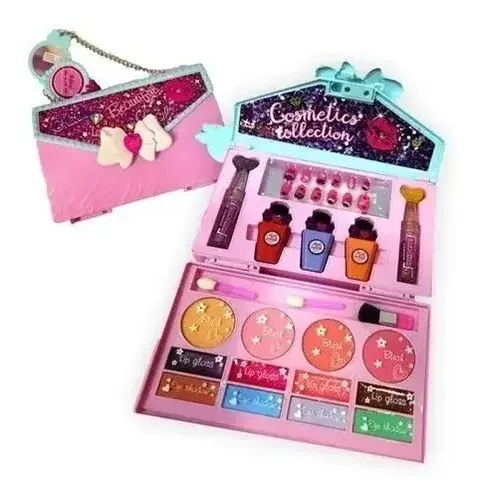 Set De Maquillaje Infantil Juguete Cartera Premium Poppi 4