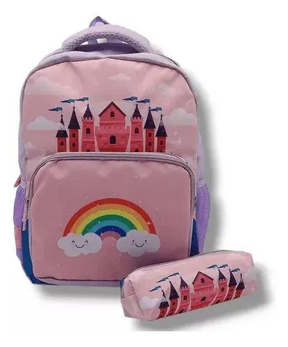 Mochila Escolar Unicornio Castillo Dinosaurio Infantil Niños 10