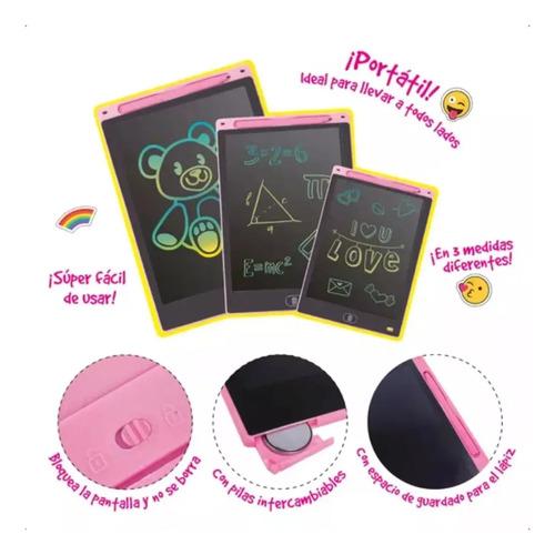 Pizarra Mágica Tablet Lcd 10 Pulgadas Escritura Dibuj Borra Color Rosa 3