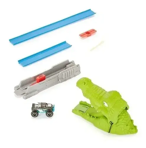 Pista Cocodrilo Metal Machines Zuru Lanzador Con Auto Wheels Verde 5