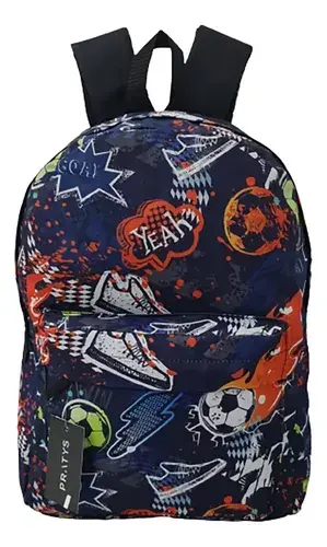 Mochila Escolar Dibujos Futbol Cohete Niños Primaria Grande 13